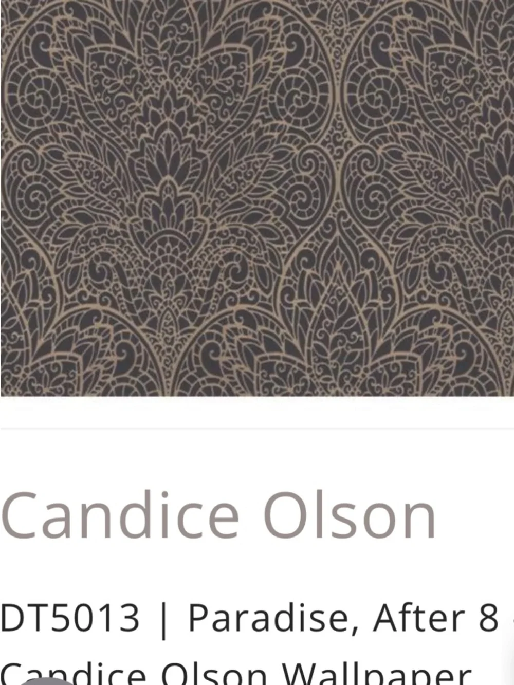 Candice Olson damask wallpaper dt5013 3 rolls